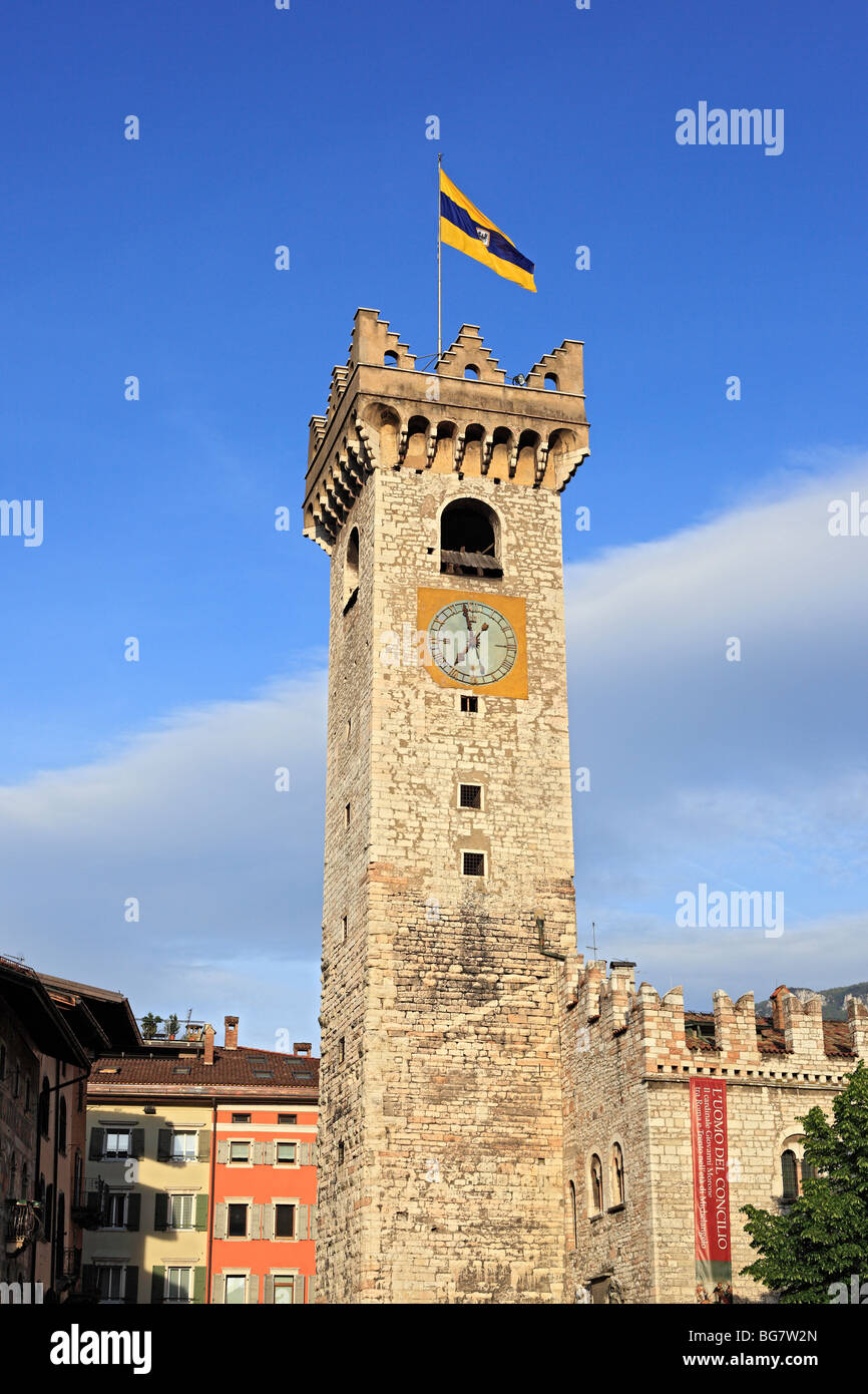 La Torre Civica (13e siècle), Trento, Trentino-Alto Adige, Italie Banque D'Images