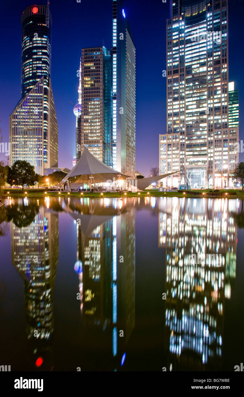 Parc de Lujiazui, Pudong, Shanghai, Chine Banque D'Images