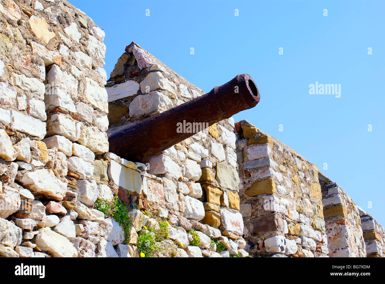 Célèbre château de Templiers à Nafpaktos en Grèce Banque D'Images