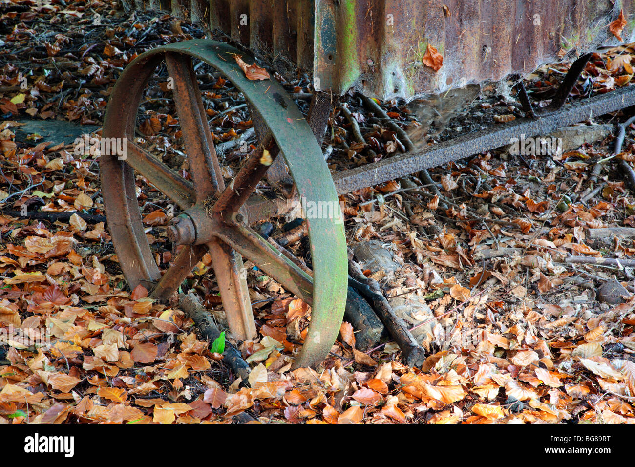 Volant d'une vieille cabane de berger dans les collines de Chiltern Oxfordshire England UK Banque D'Images