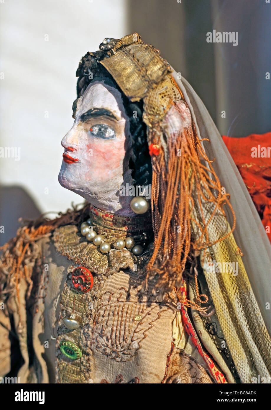 Des poupées faites à la main, Musée d'estate artiste Vassily Polénov, Polenovo, Toula, Russie Banque D'Images