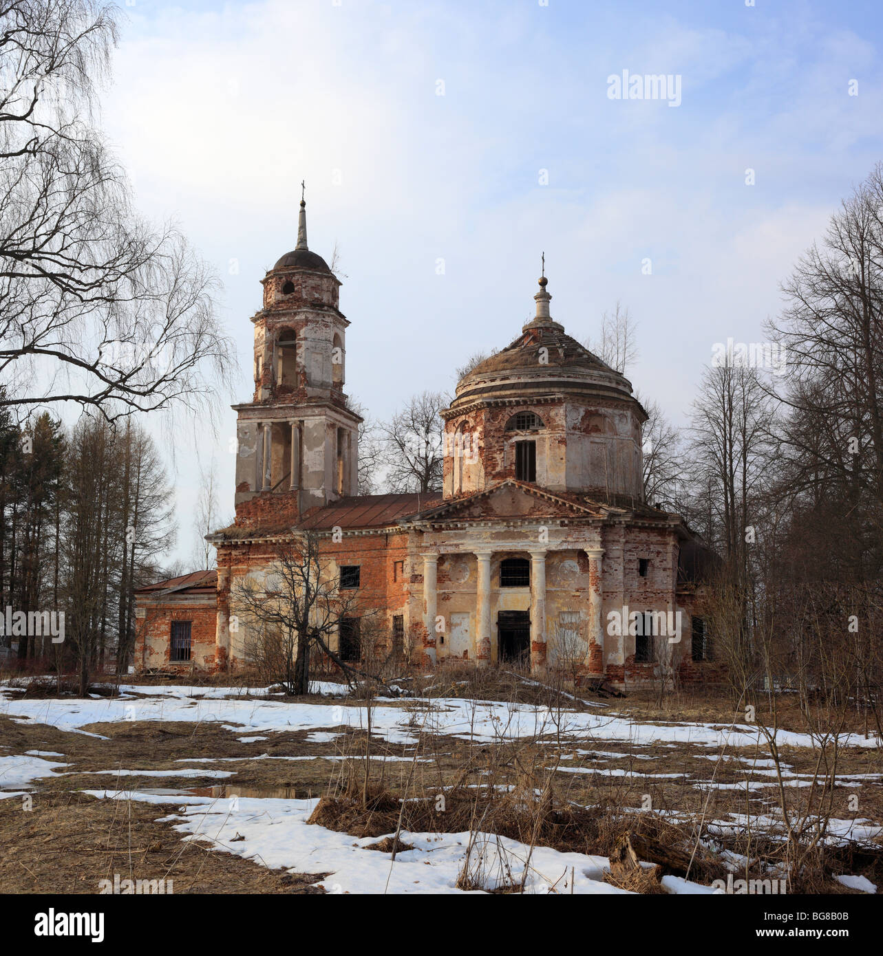 Église de Sauveur, Bratkovo, région de Tver, Russie Banque D'Images