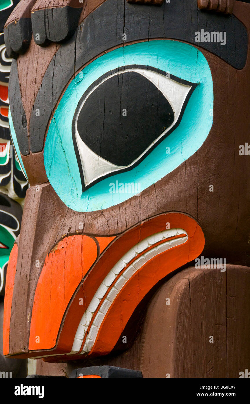 Totem du parc Stanley, Vancouver, Canada Banque D'Images