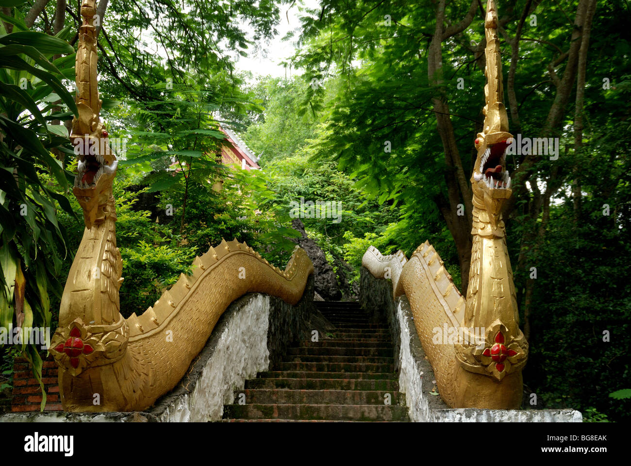 Signes significatifs de la Bouddhisme Theravada en Thaïlande. Banque D'Images
