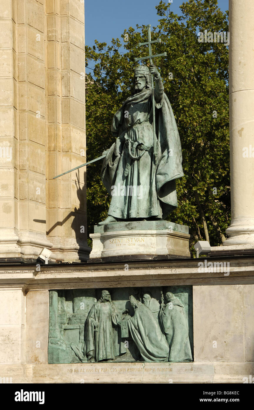 Stephen I de Hongrie ou Saint Stephen (969-1038). Premier roi chrétien de la Hongrie (1000-1038). Banque D'Images