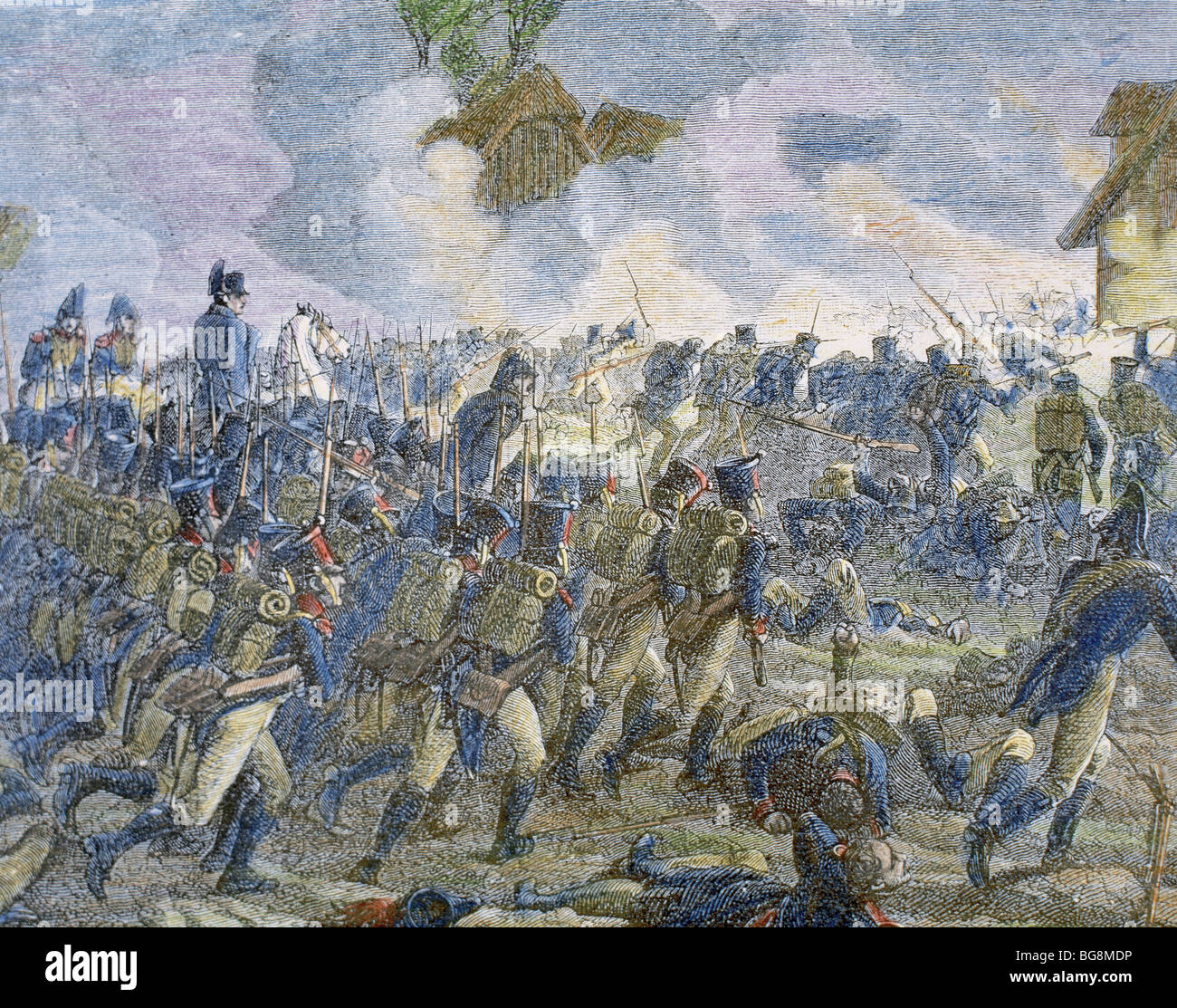 Guerres napoléoniennes (1796-1815). Bataille de la ROTHIERE (1814-02-01). Banque D'Images