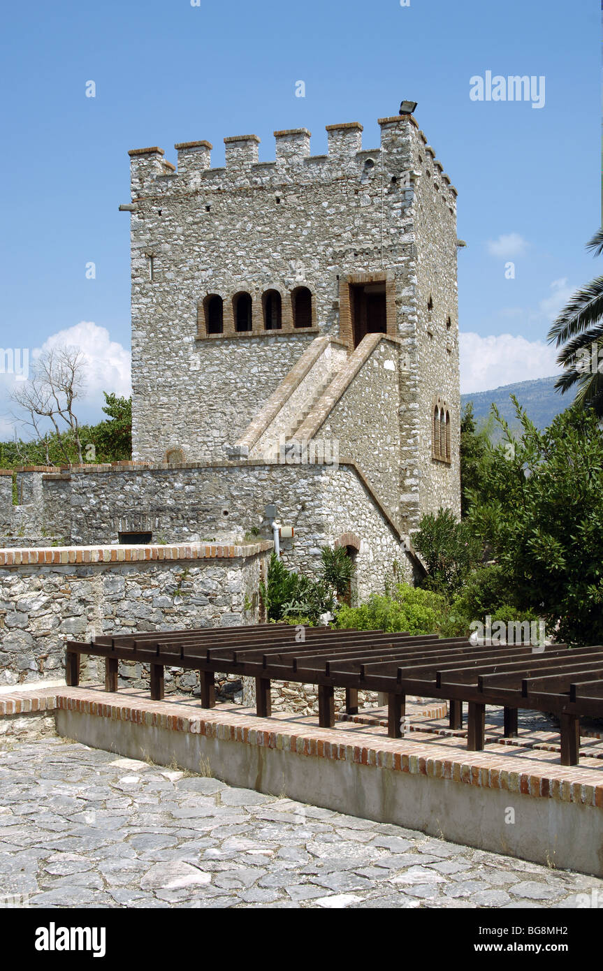 République d'Albanie. Butrint. Château vénitien datant du XIV-XVI. Banque D'Images