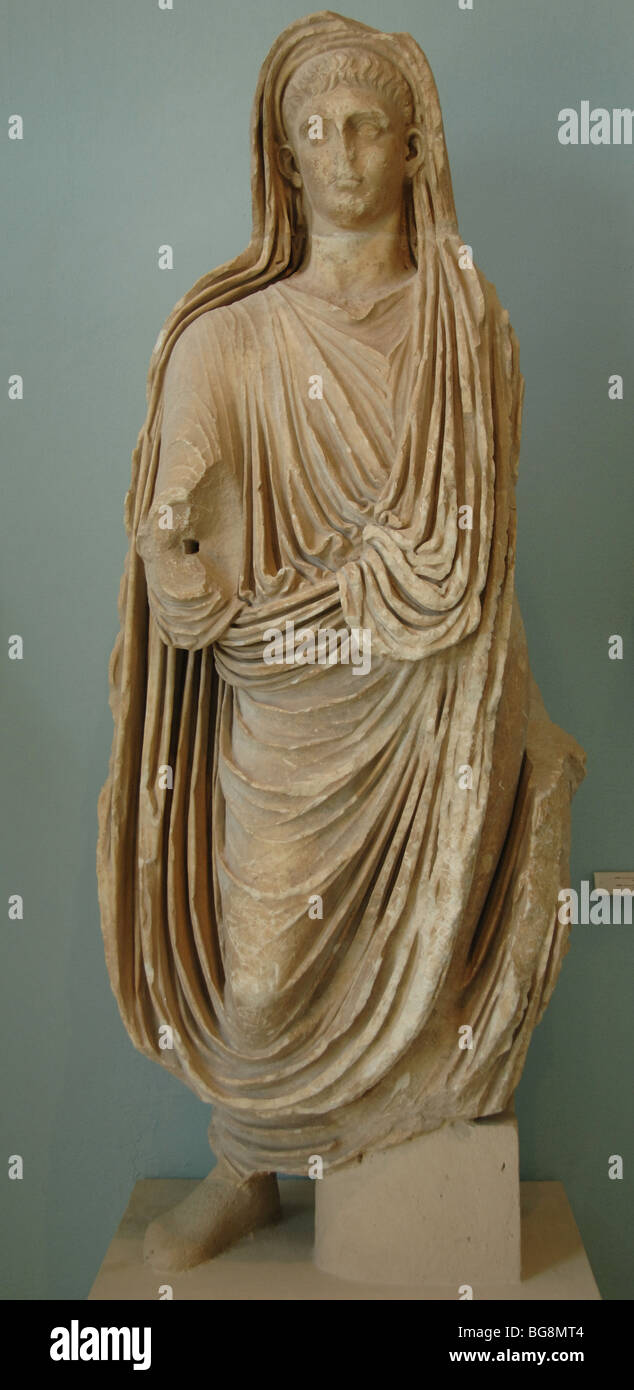 Tiberius Iulius Caesar (Tibère) (42 b.C- 37 a.C). Empereur romain (12-37). Banque D'Images