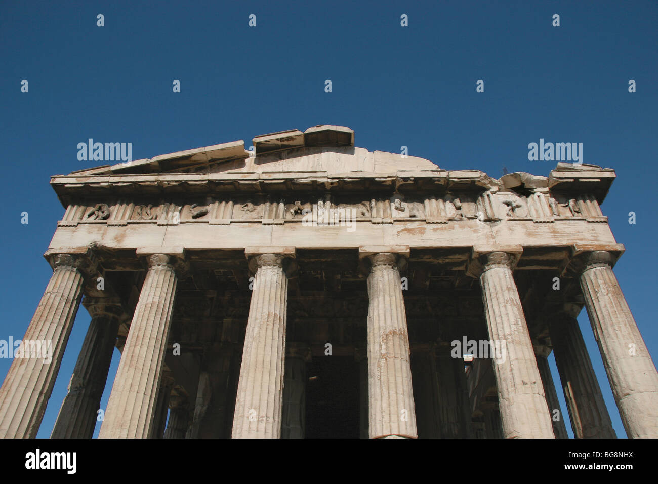 Temple d'Héphaïstos ou Theseion. Agora d'Athènes. La Grèce. Banque D'Images Temple d'Héphaïstos ou Theseion. Agora d'Athènes. La Grèce. Banque D'Images