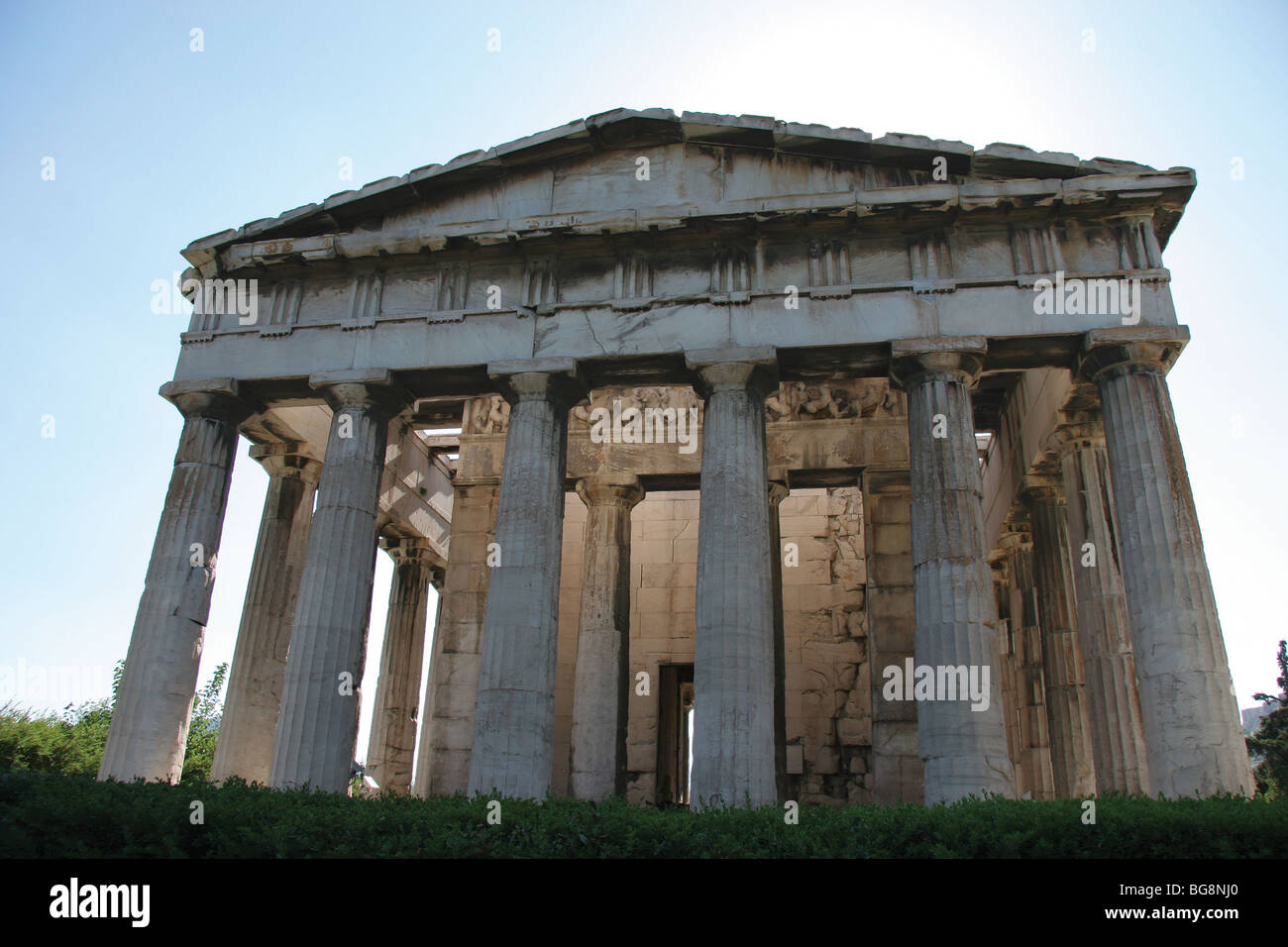 Temple d'Héphaïstos ou Theseion. Agora d'Athènes. La Grèce. Banque D'Images Temple d'Héphaïstos ou Theseion. Agora d'Athènes. La Grèce. Banque D'Images
