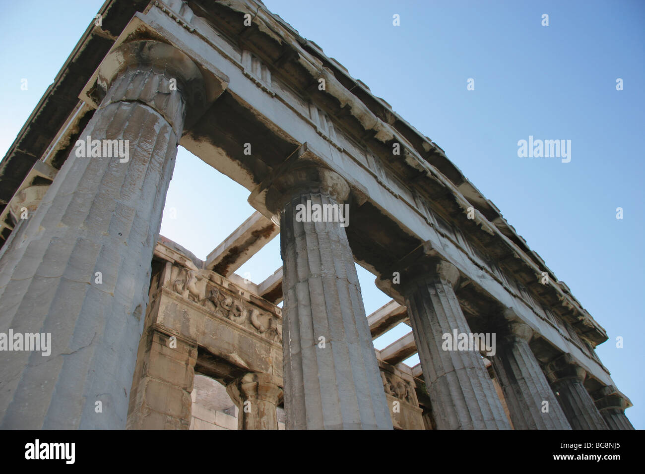 Temple d'Héphaïstos ou Theseion. Agora d'Athènes. La Grèce. Banque D'Images Temple d'Héphaïstos ou Theseion. Agora d'Athènes. La Grèce. Banque D'Images