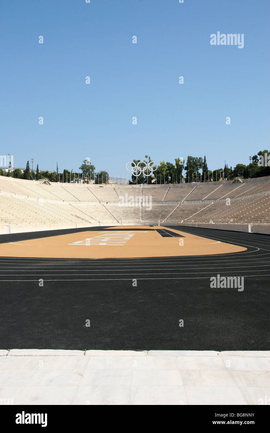 Le stade Panathénaïque ou Panathinaiko (Kallimarmaron). Athènes. La Grèce. Banque D'Images