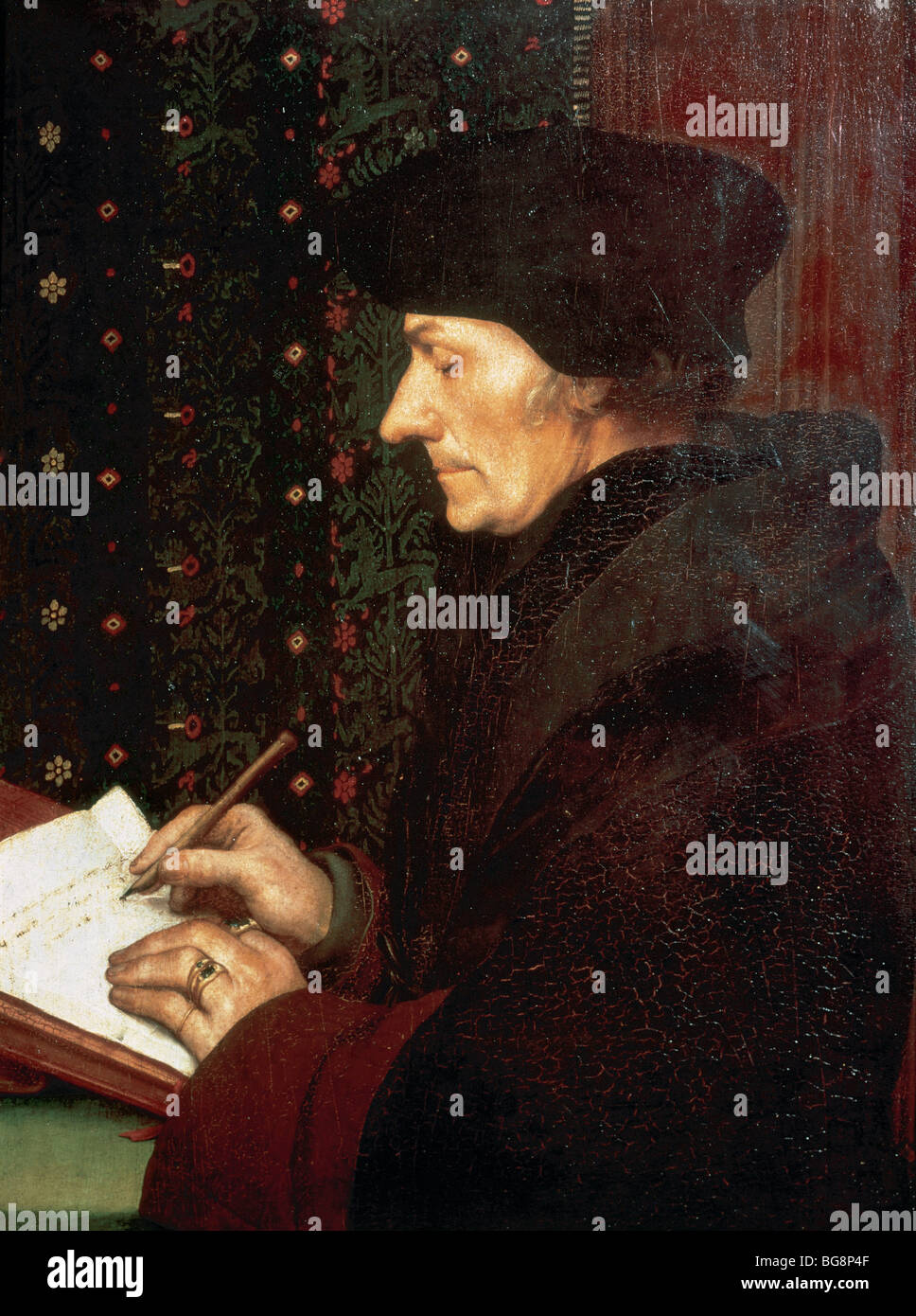 Desiderius Erasmus Roterodamus (connu sous le nom de Desiderius Erasmus de Rotterdam) (1466/1469-1536). Humaniste de la Renaissance hollandaise. Banque D'Images