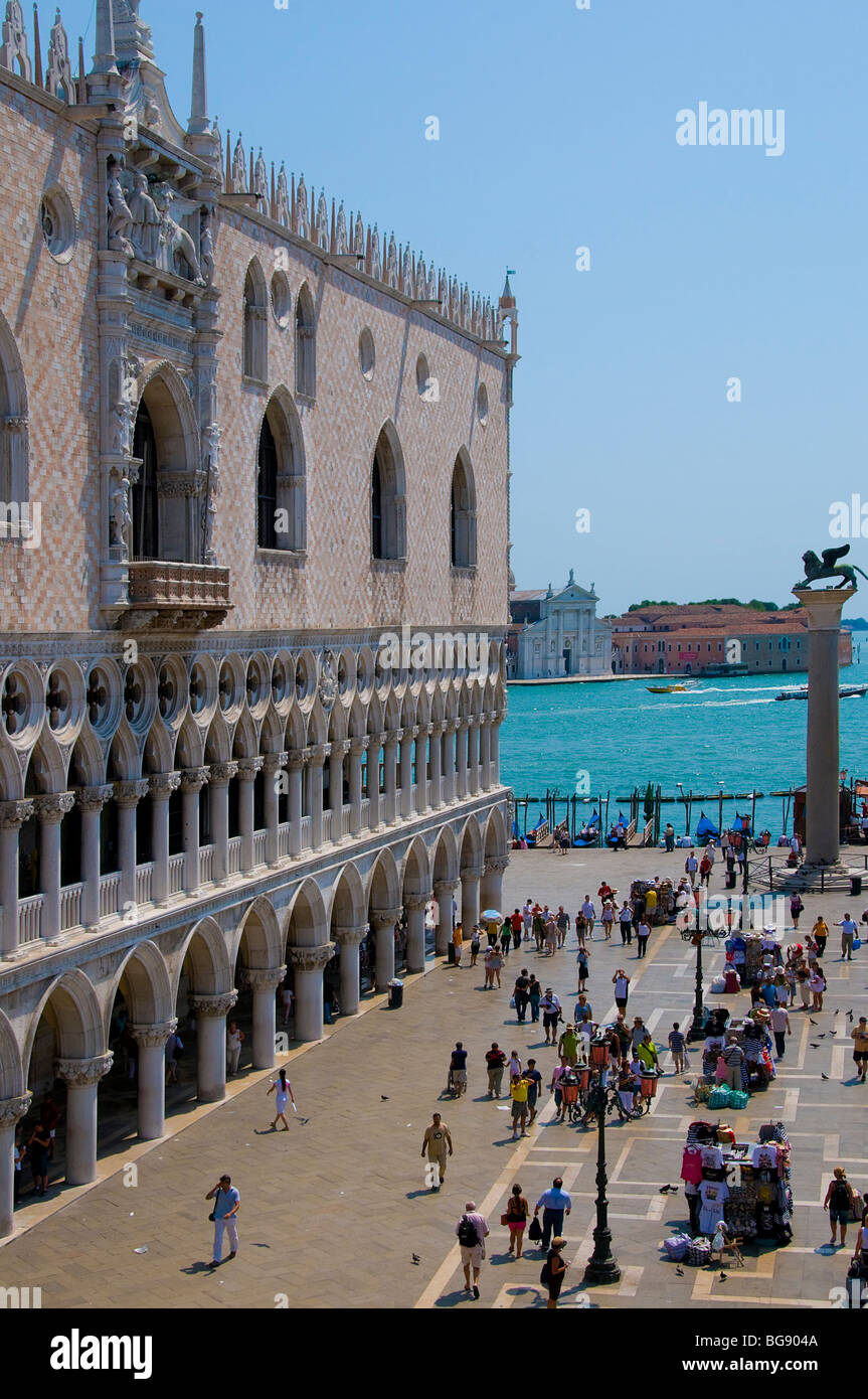 Du Palais des Doges, la Place St Marc, St George's Island Banque D'Images