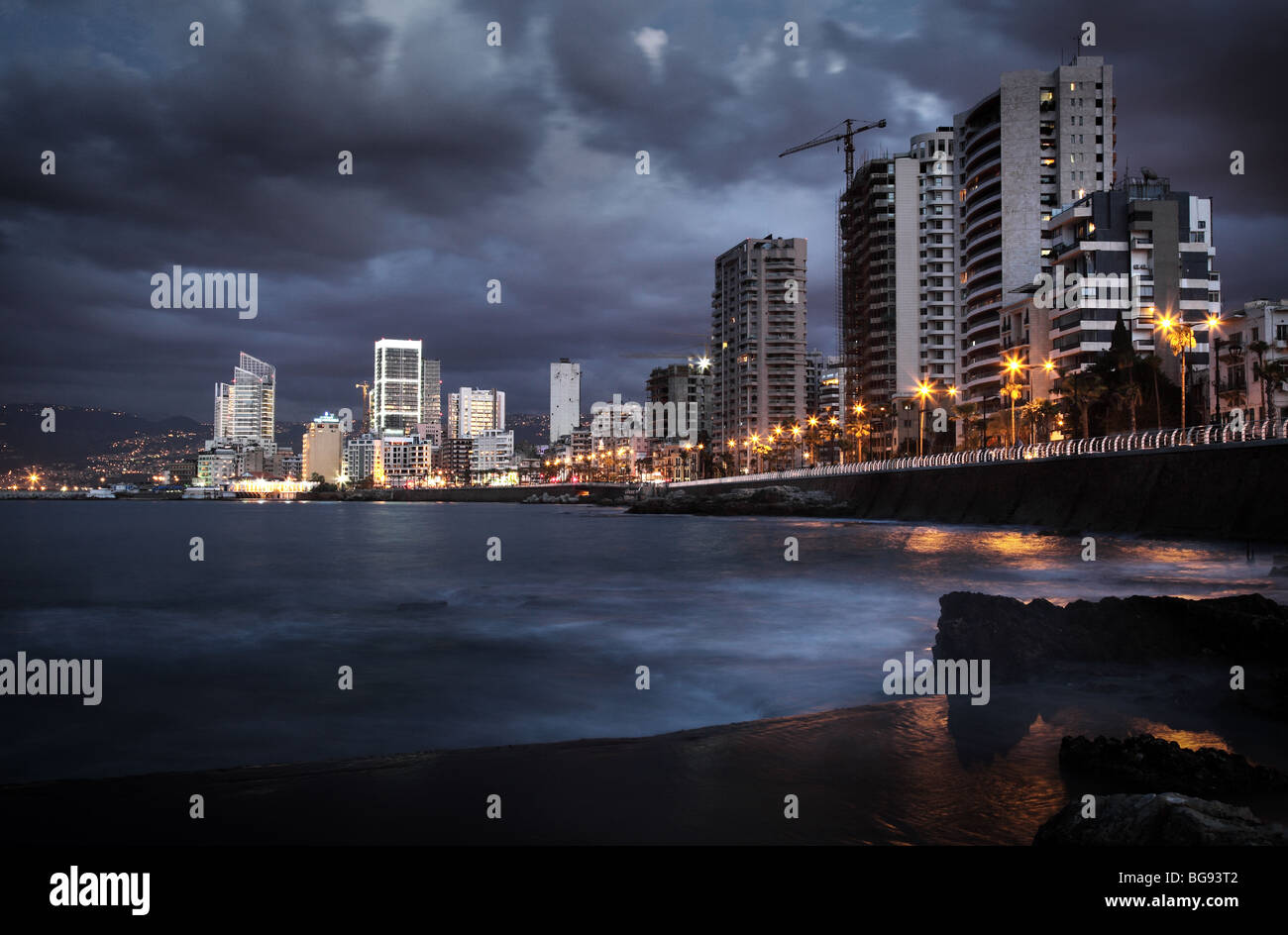Corniche Beirut Liban libanaise arabe Moyen Orient Banque D'Images
