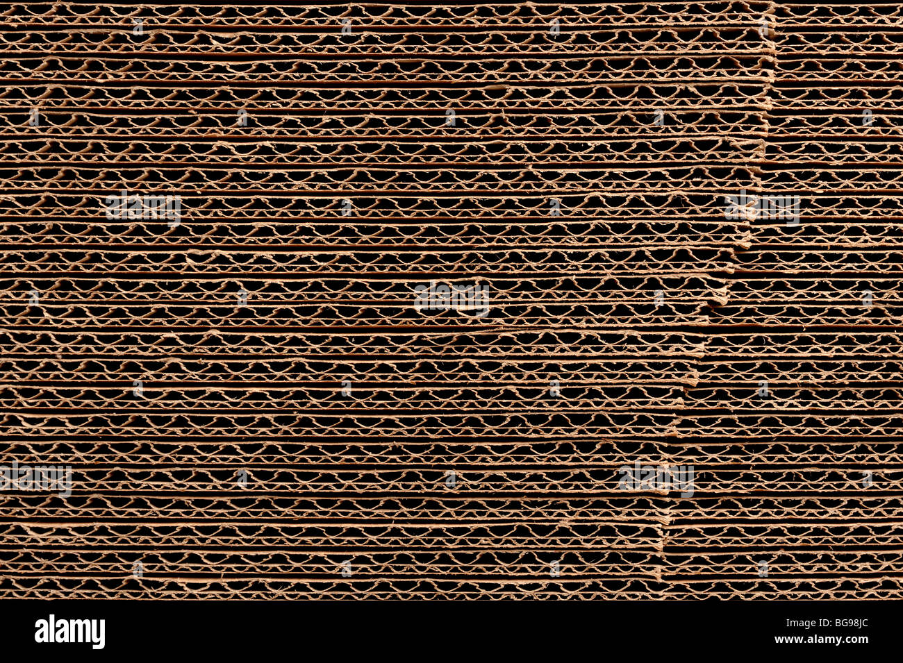 Pile de cartons ondulés Banque D'Images