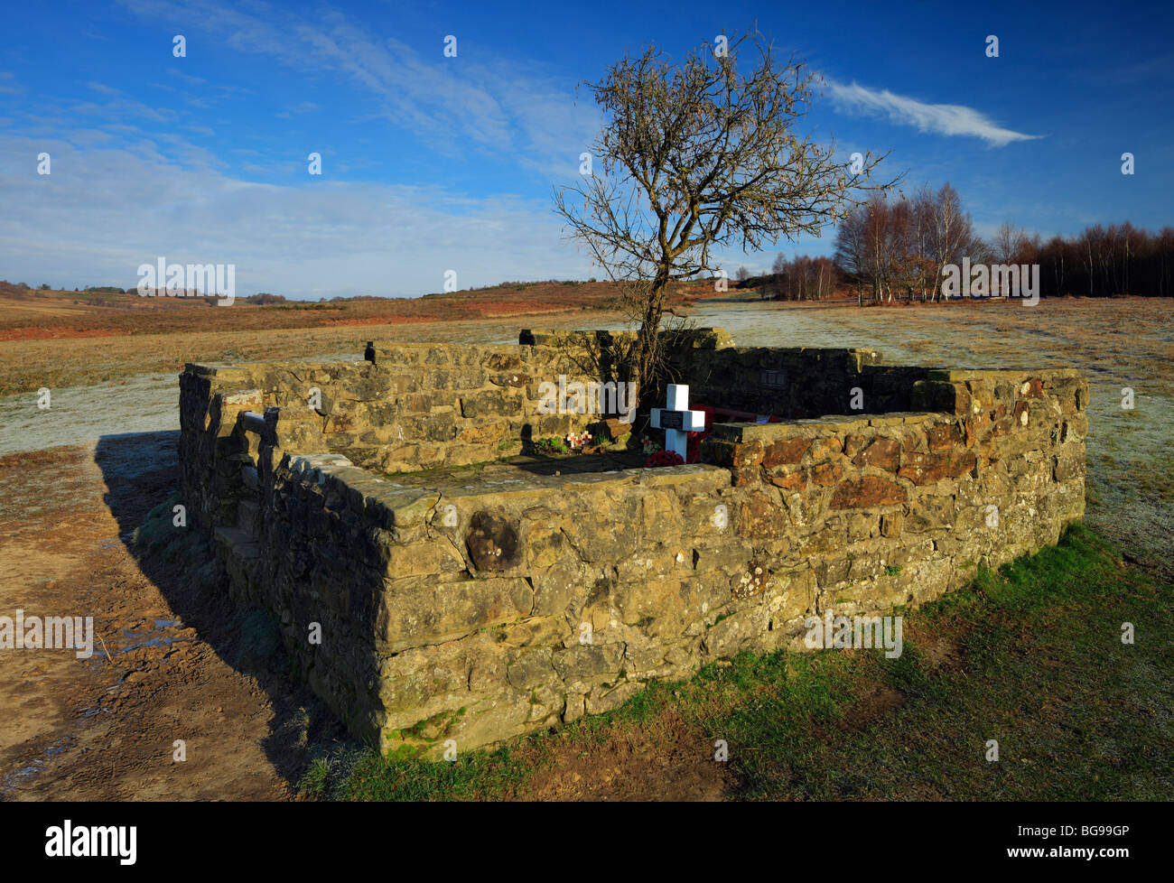 Les Airmans tombe. La forêt d'Ashdown, East Sussex, Angleterre, Royaume-Uni. Banque D'Images