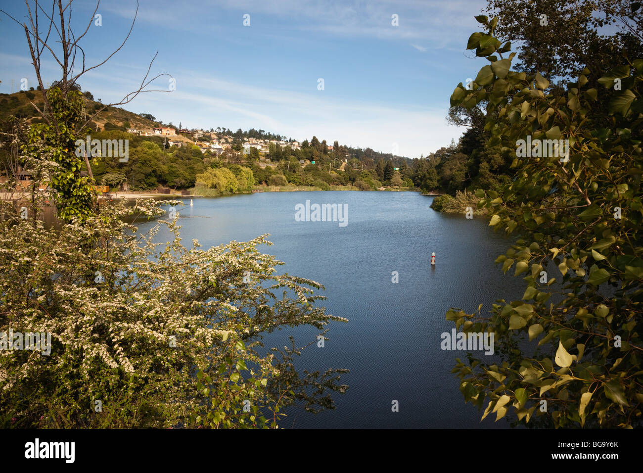 Lake dans le Temescal Oakland Hills, California, USA Banque D'Images