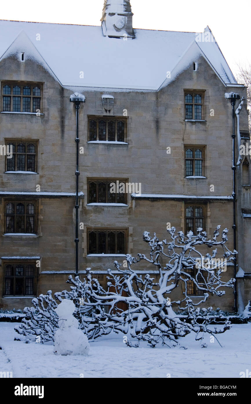 King's College Cambridge cambridgeshire angleterre neige hiver Banque D'Images