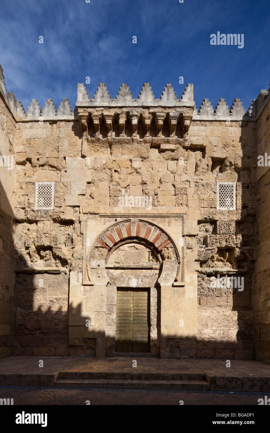 Porte de St Stephan, la Grande Mosquée de Cordoue, Andalousie, Espagne Banque D'Images