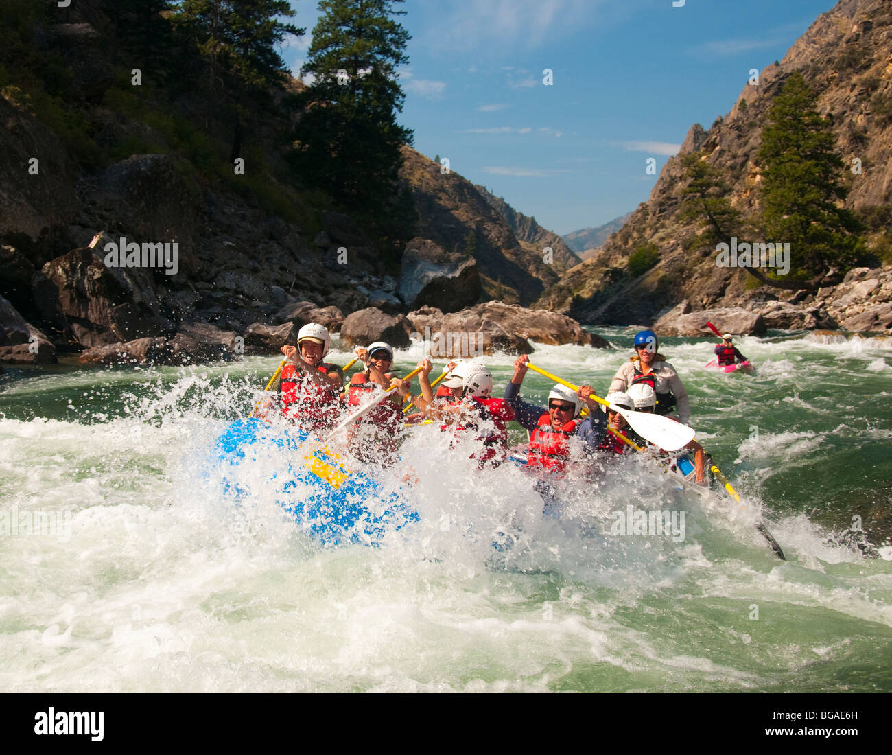 New York, Frank Church Désert, Middle Fork Salmon River, Whitewater Rafting Banque D'Images