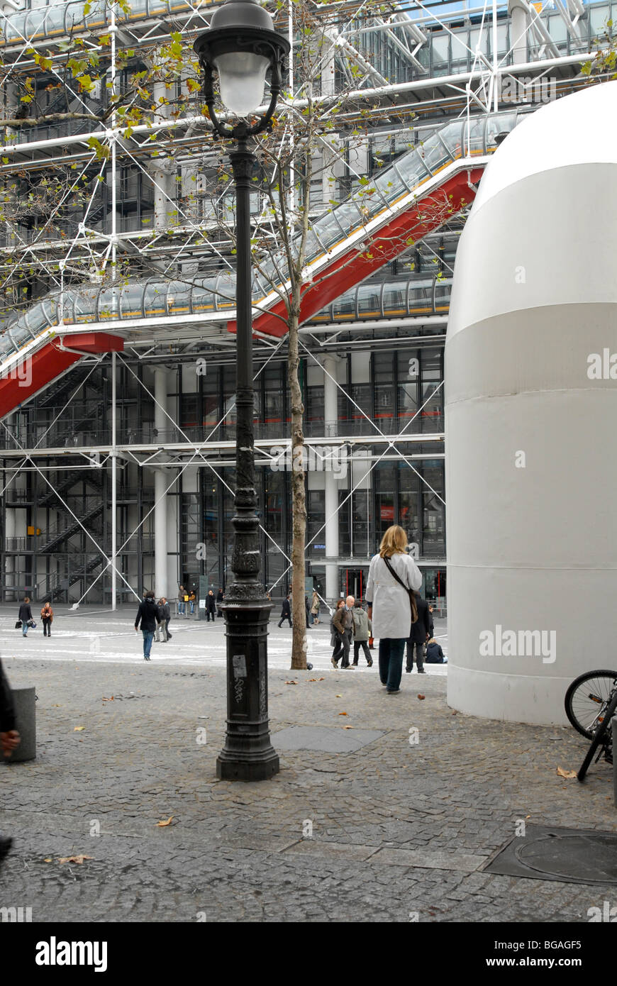 France, Paris, extérieur du centre Georges Pompidou Banque D'Images
