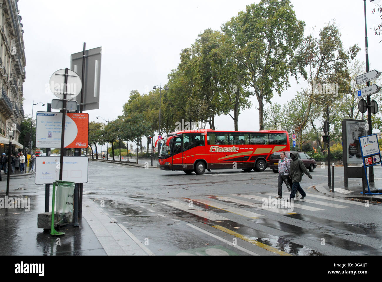 France, Paris, bus touristique Banque D'Images