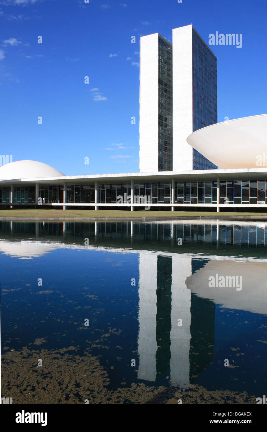 Congrès national, Brasilia, Brésil Banque D'Images