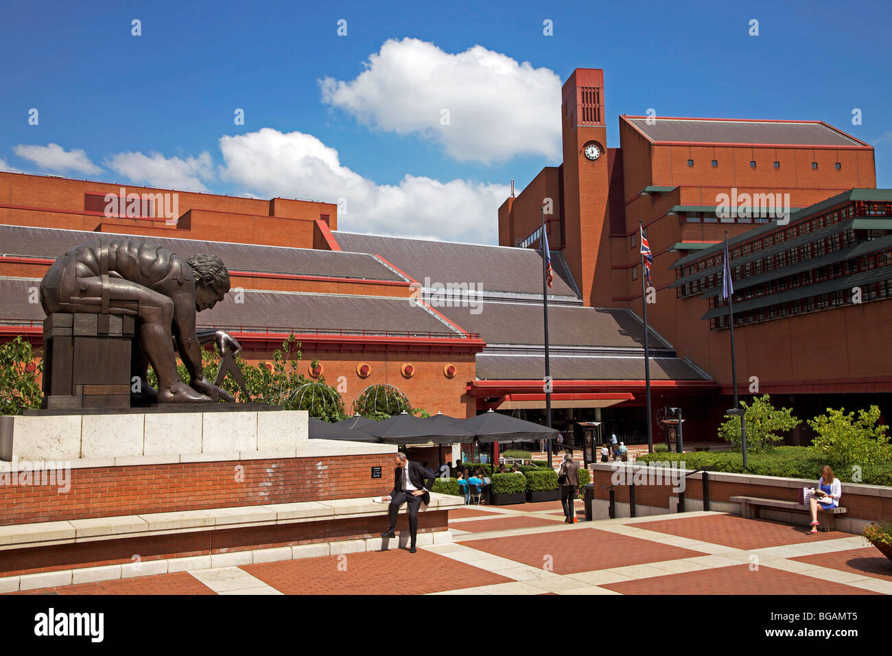 La British Library, Euston Road, Londres, Angleterre Banque D'Images