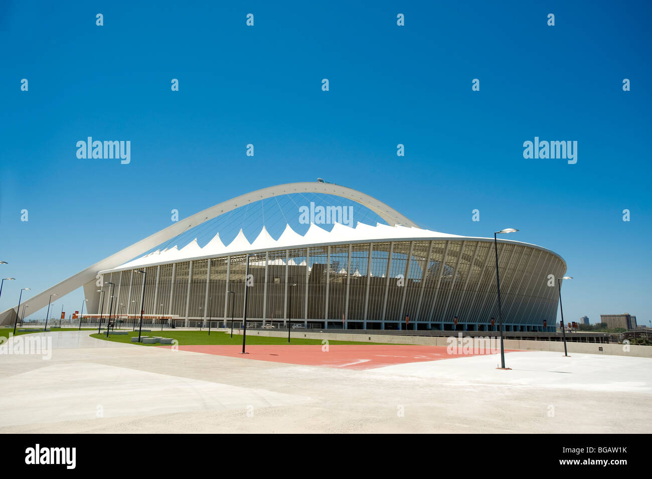 Le Moses Mabhida Stadium de Durban de soccer. Durban, Afrique du Sud Banque D'Images