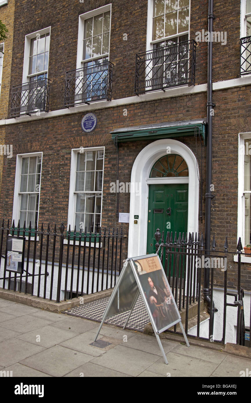 Le musée Charles Dickens, Doughty Street, Londres, Angleterre Banque D'Images