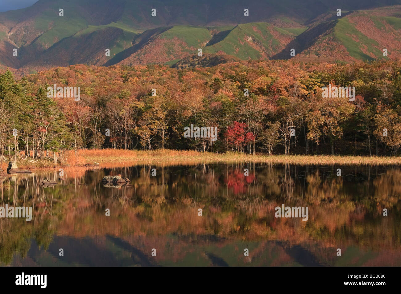 Le Japon, l'île d'Hokkaido, Péninsule de Shiretoko, le Parc National de Shiretoko, Shiretoko Shiretoko (cinq lacs Rendez-ko) Banque D'Images