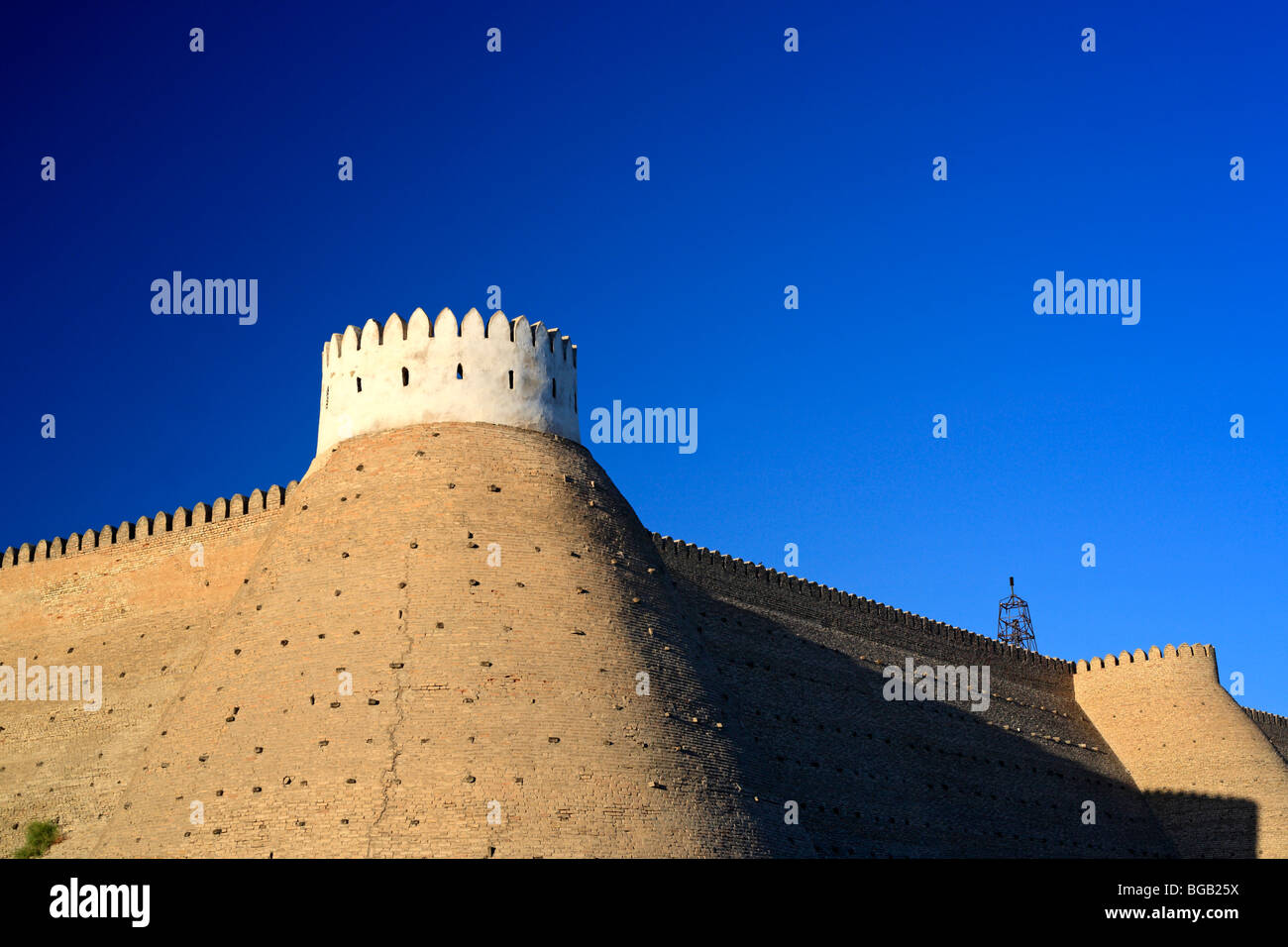 Les murs de la ville, la forteresse Ark, Boukhara, Ouzbékistan Banque D'Images