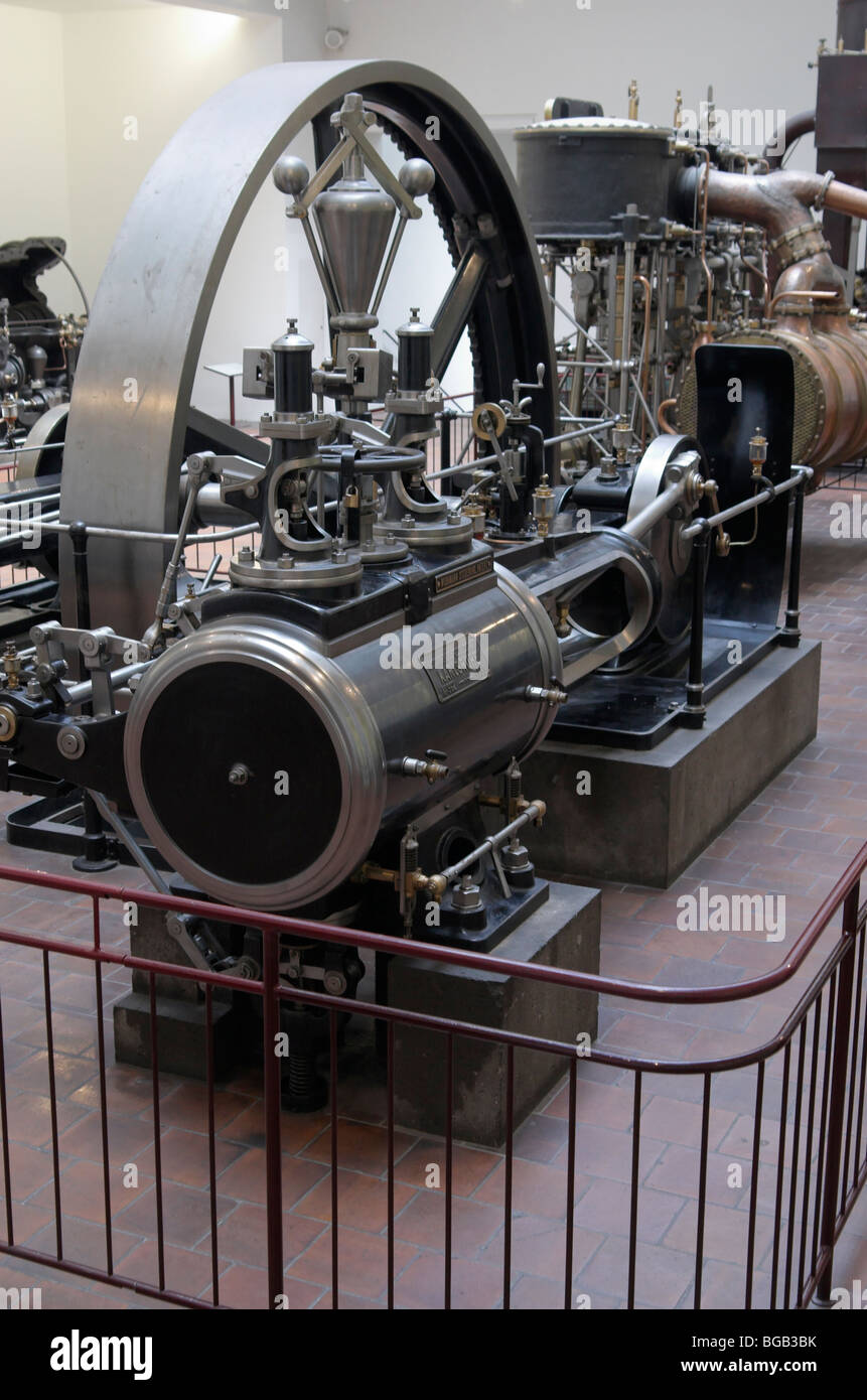 Moteur à vapeur composé lits jumeaux Banque D'Images