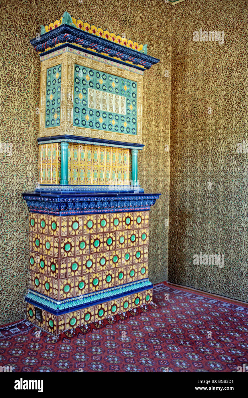 Intérieur de l'Nurullabai Palace (1910), Khiva, Ouzbékistan Banque D'Images