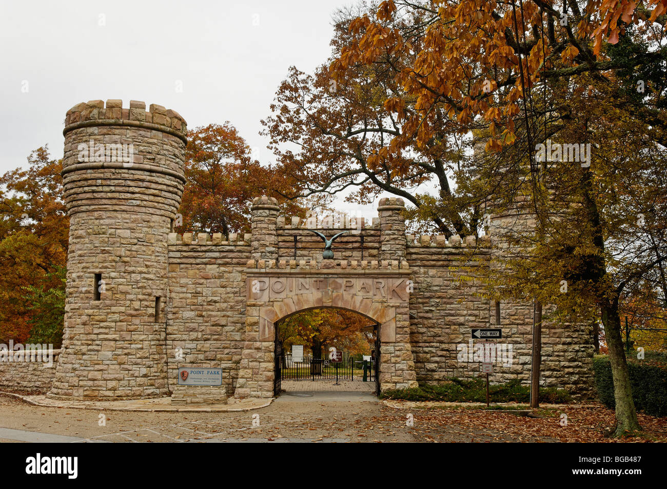 Entrée de Point Park sur Lookout Mountain à Chattanooga, Tennessee Banque D'Images