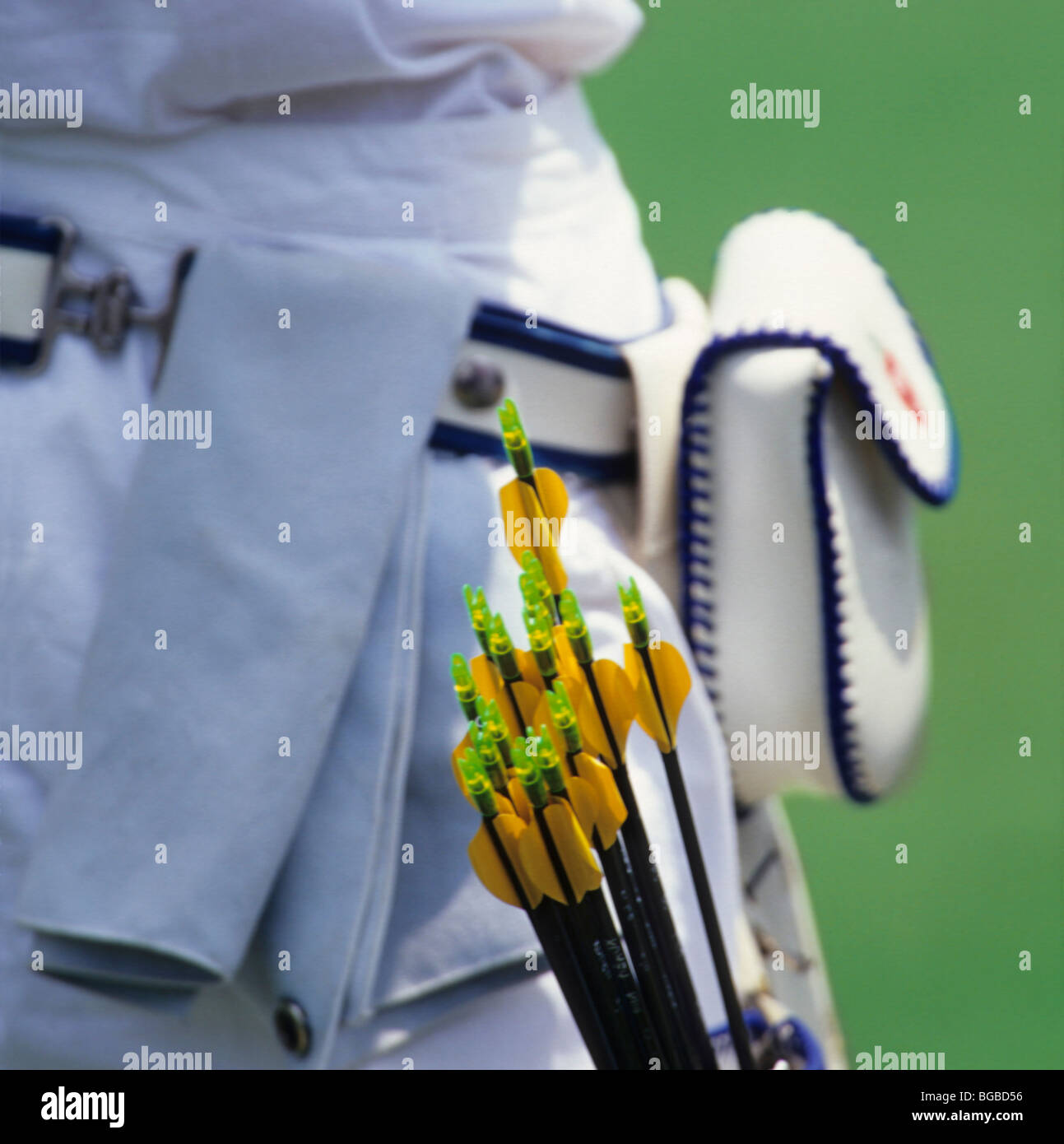 Close up d'un carquois et de flèches, les archers Banque D'Images