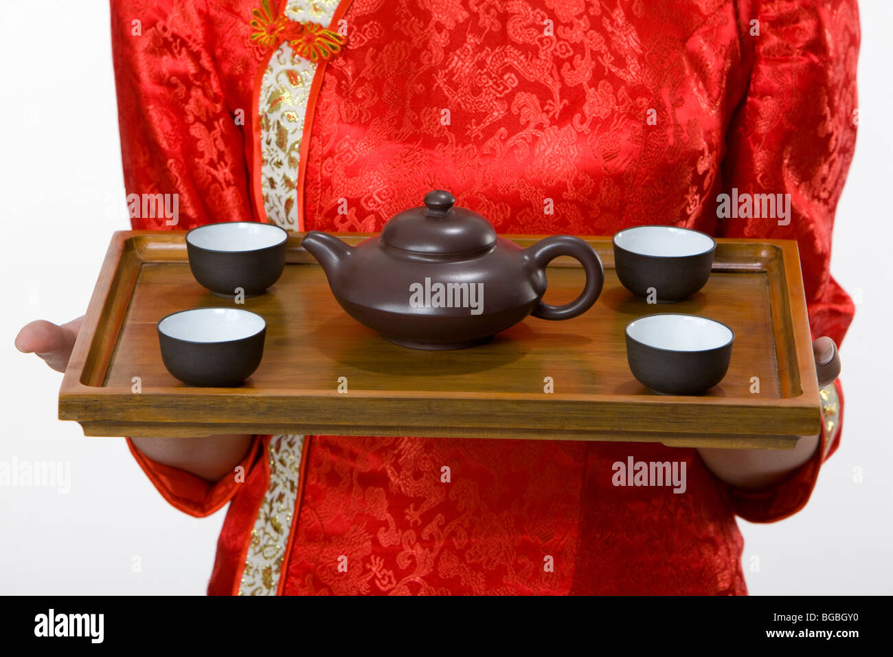 Serveur de thé Banque D'Images