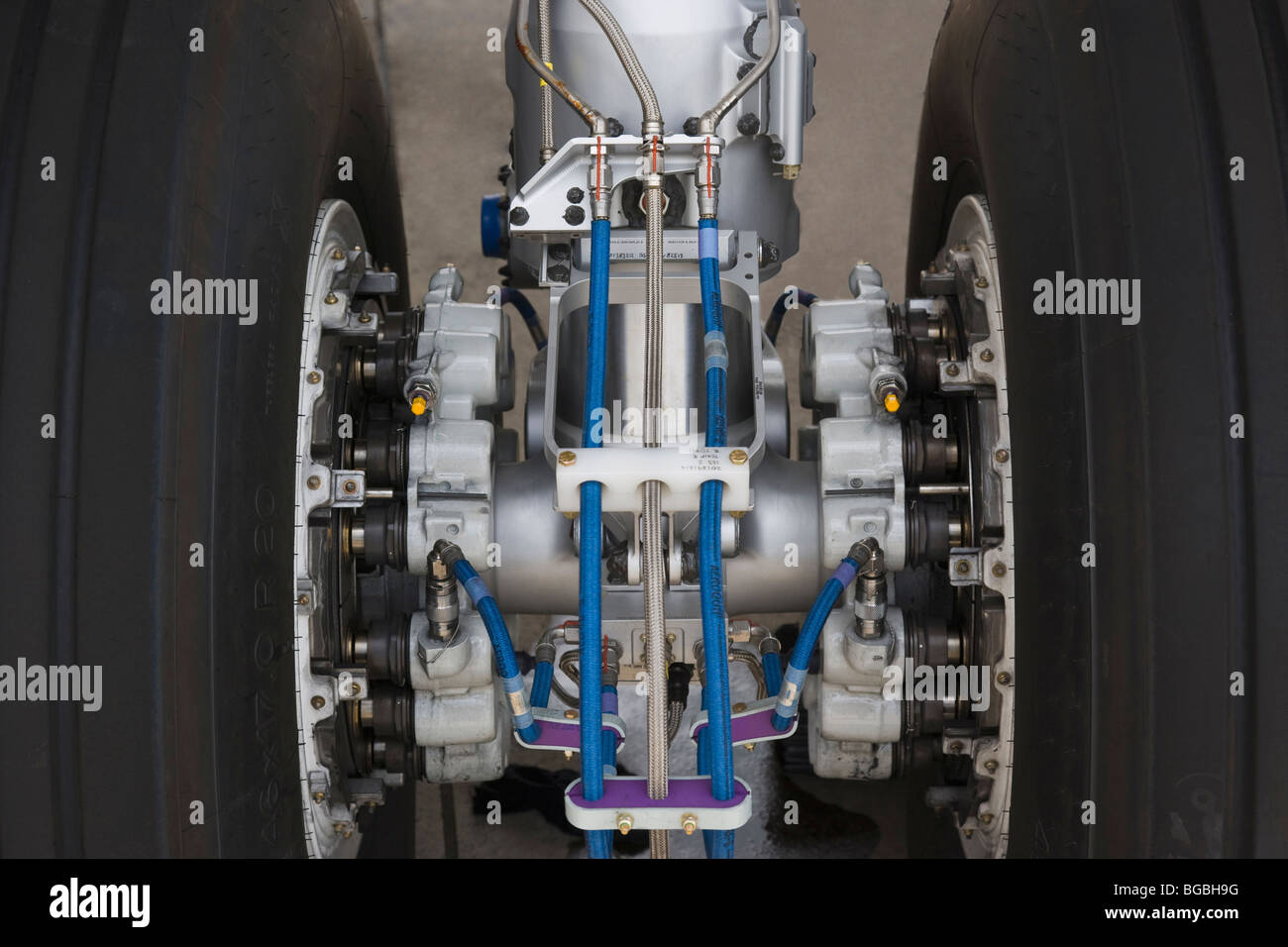 Airbus 320 d'atterrissage, Close up Banque D'Images