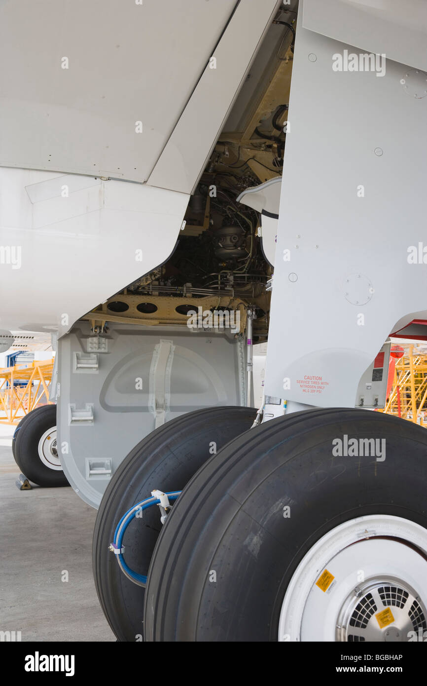Airbus 320 d'atterrissage, Close up Banque D'Images