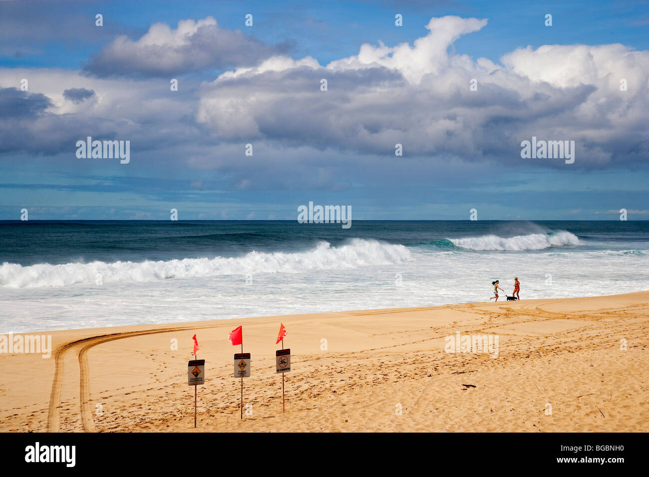 Côte nord à Sunset Beach, Oahu Banque D'Images