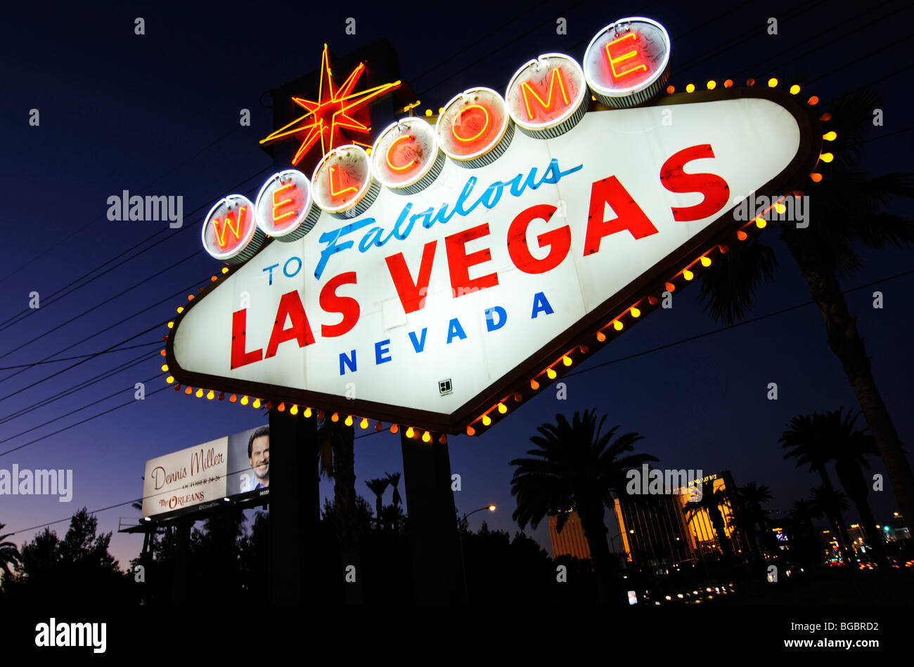Panneau de bienvenue, Las Vegas, Nevada, USA Banque D'Images
