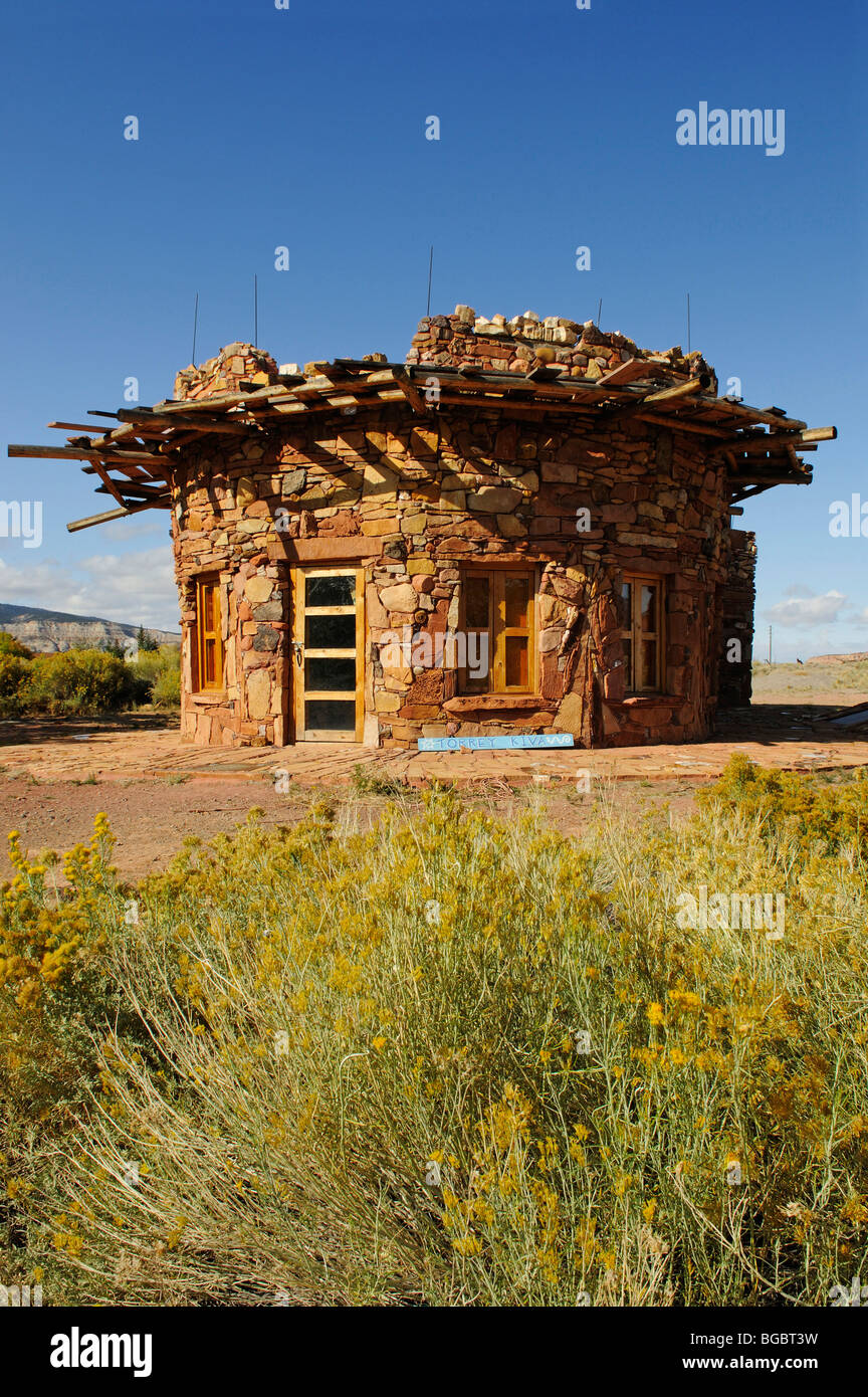 Torrey Kiva, maison en pierre, Capitol Reef National Park, Utah, USA Banque D'Images