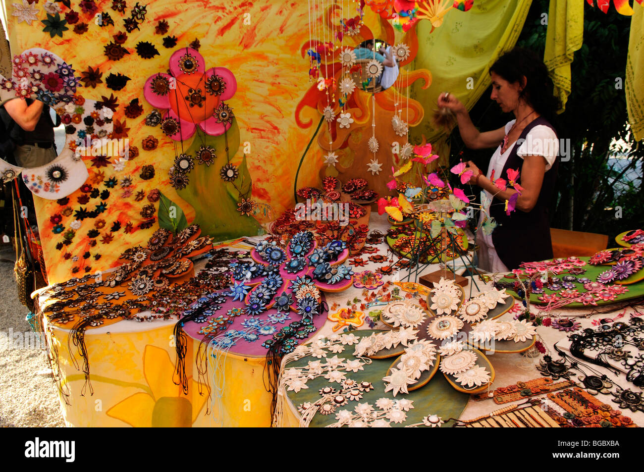 Marché Hippie de Las Dalias,, Ibiza, îles de pins, Iles Baléares, Espagne, Europe Banque D'Images