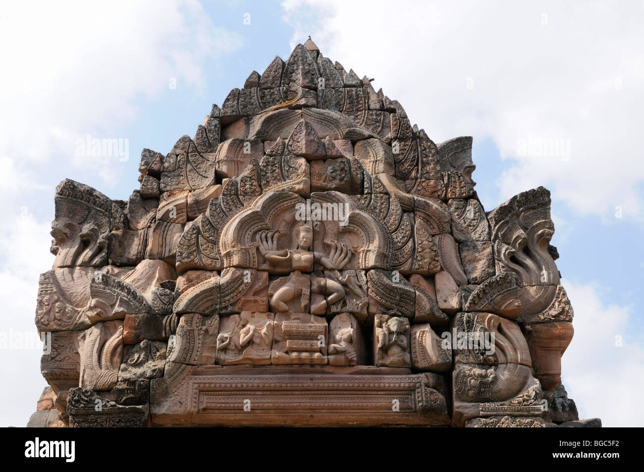 La Thaïlande ; Maroc ; Buriram Province ; clapet sculpter à Prasat Hin Khao Phanom Rung Temple Banque D'Images