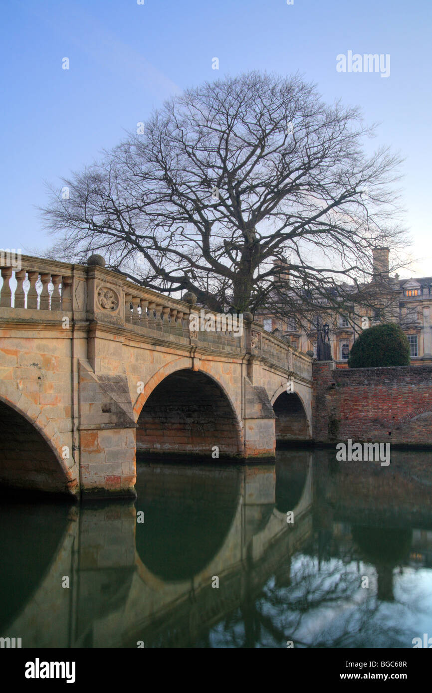 'Clare College Cambridge University' Pont sur la rivière Cam, Cambridge, Royaume-Uni Banque D'Images