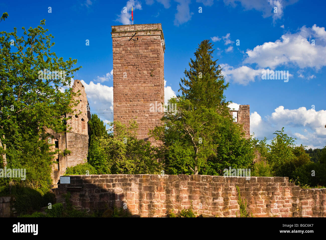 Ruines du château de Burgruine Zavelstein Zavelstein, Bad Teinach, Forêt-Noire, Bade-Wurtemberg, Allemagne, Europe Banque D'Images