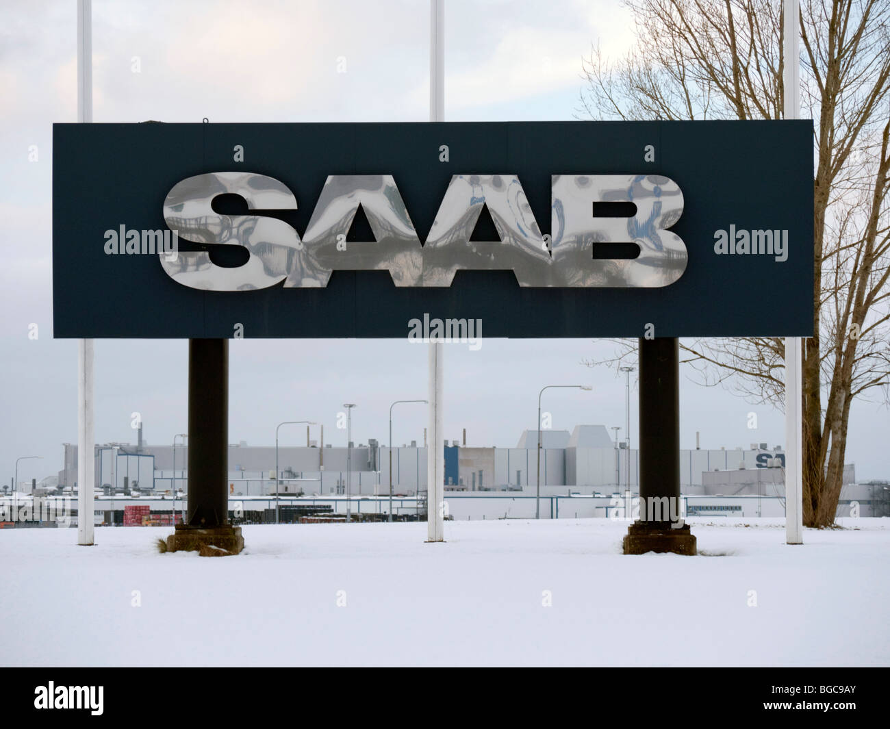 Vues de l'usine automobile Saab à la base en Trollhattan en Suède Banque D'Images