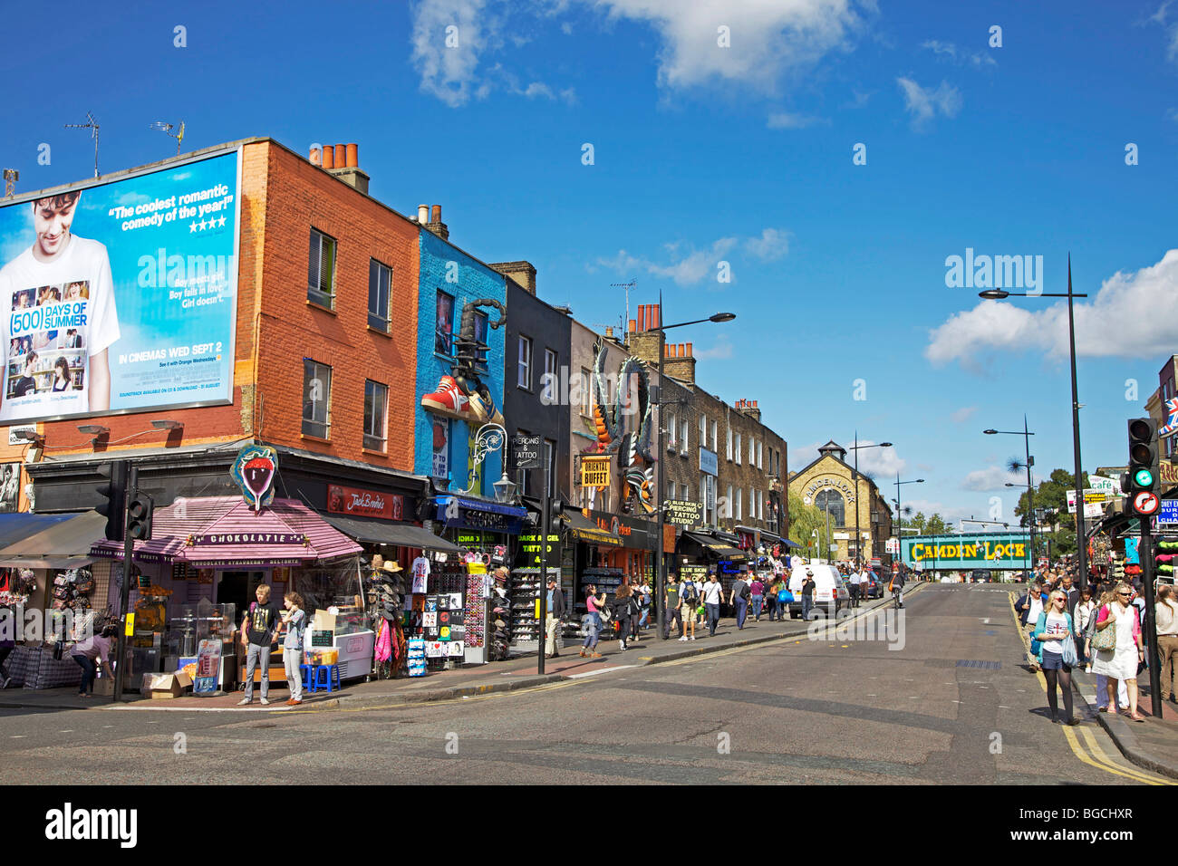 La ville de Camden High Street Londres Angleterre Banque D'Images