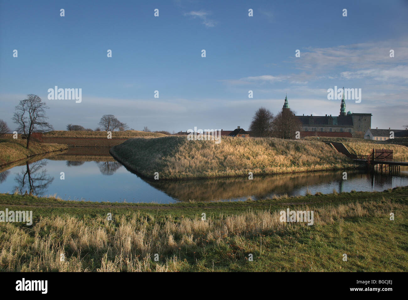 Le Château de Kronborg à Helsingør (en anglais également connu sous le nom d'Elseneur) sur l'île de Seeland (Sjælland) au Danemark Banque D'Images